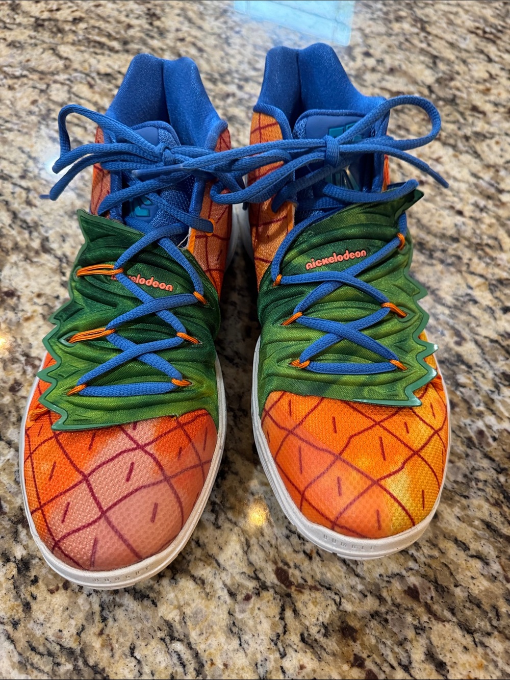 Nickelodeon Nike Pineapple-Print Men's High-Top Sneakers in Orange, Green & Blue